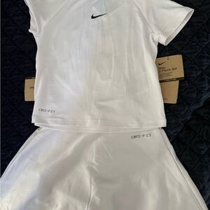 Nike White Dri-FIT Athletic Set